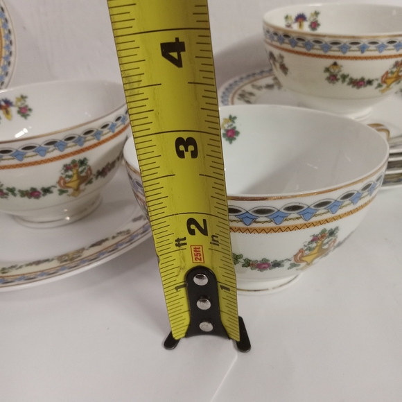 Rare Vintage TK Thuny 3 cups & 6 saucers  Czechoslovakia  Porcelain Lot - Picture 2 of 9